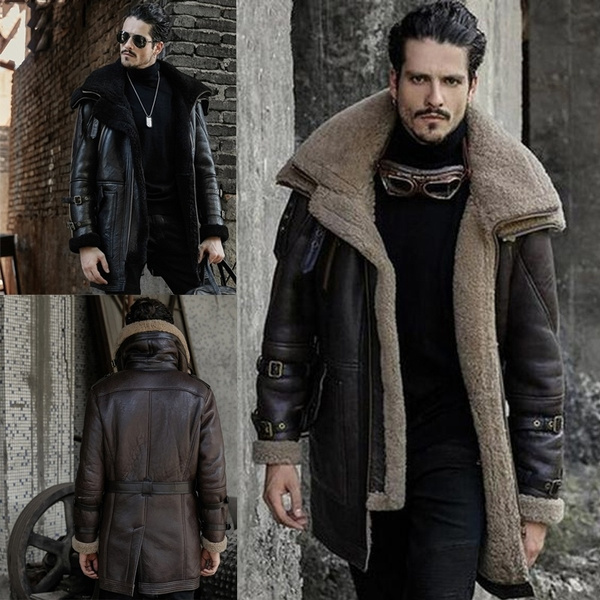 mens long flight jacket