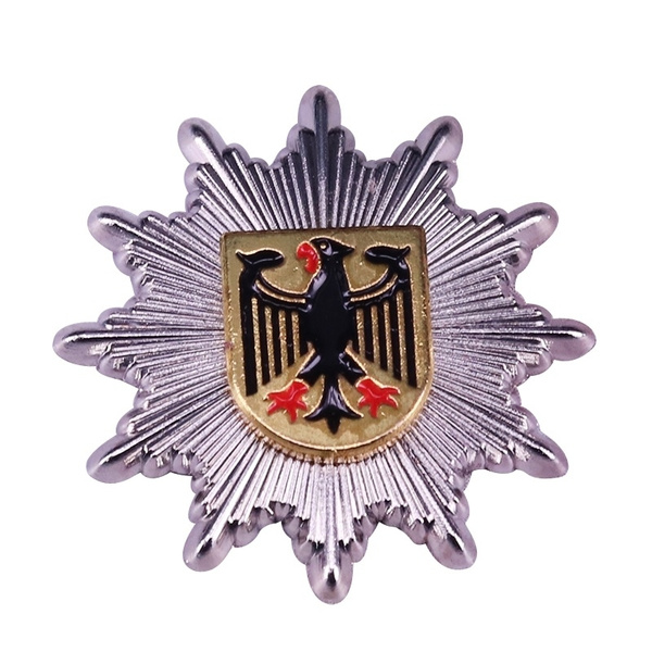 German Eagle Crest Deutschland Germany Flag Panzer Cross Pin Badge Wish