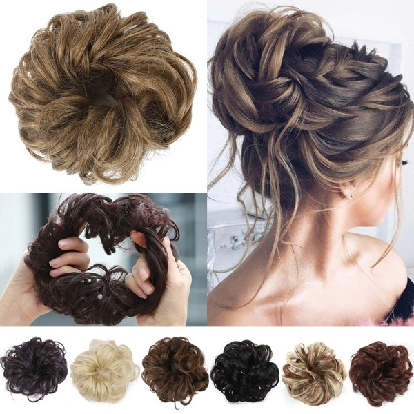 1 pc Curly Wave Synthetic Hair Bun Chignon Hair Accessories Hairpieces