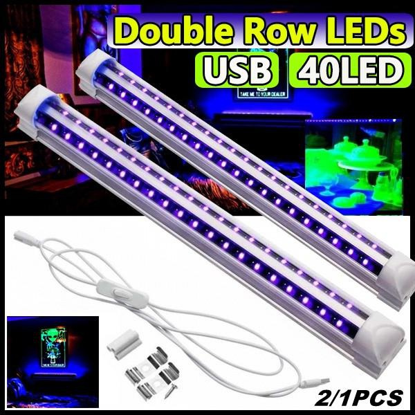 40 LED UV Black Light Fixtures UV Light Bar LED Strip Party Club DJ Lights Lamp 