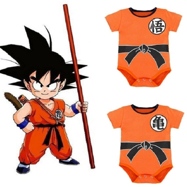 Dragonball Z DBZ Son Goku Kostüm Baby Set Outfit Strampler Romper Outfit Cosplay 