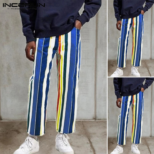 striped pants colorful