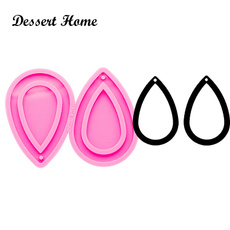 Damesmode, epoxymouldsiliconemold, teardrophoopearringshandmadediyepoxymould, Sieraden