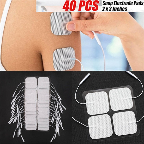 40Pcs TENS Unit Pads, 2X2 Electrodes For EMS Muscle Stimulator