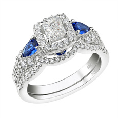 Sterling, wedding ring, 925 silver rings, ringsetforwomen
