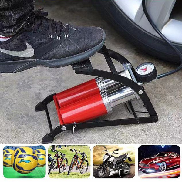 Universal Car 1/2 Cylinder Foot Pedal Type High Pressure Inflation Pump,Auto  Protable Air Pump Inflator