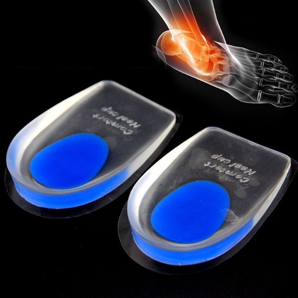 Heel Support Pad Cup Gel Silicone Shock Cushion Orthotic Insole Plantar Care 