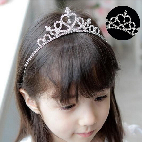Crystal Tiara Hairband Kid Girl Bridal Princess Prom Crown Headband Hair JewO*JF 