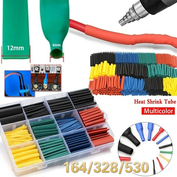 530pcs Heat Shrink Tubing Sleeve wire wrap tube 2:1 Assortiment Kit Box Set