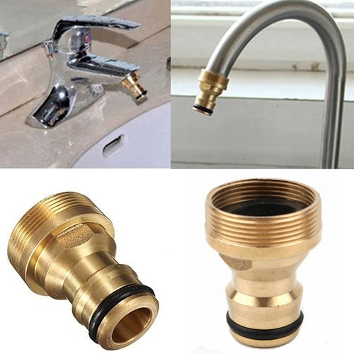 3//4/" Brass Hose Connector Screw Tap Fitting Garden Water Pipe Quick Adaptor