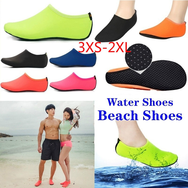 Men Women Skin Water Shoes Aqua Beach Yoga Exercise Pool Swim Slip On Socks New 