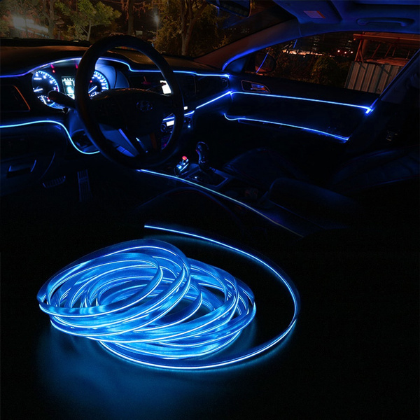 5 Meters/ 2 Meters Car Interior Lighting Auto LED Strip EL Wire Rope ...