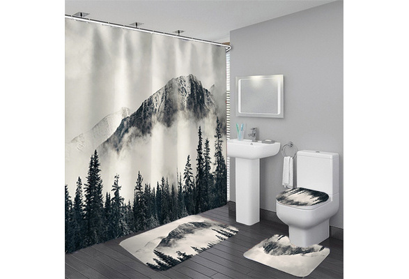 Details about  / Ambesonne National Parks Shower Curtain Canadian Smokey Mountain Cliff Outdoors