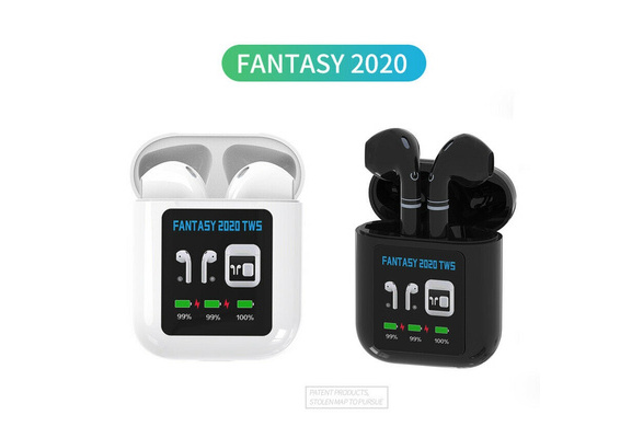 Bluetooth Earphone TWS FANTASY 2020 1.3 inch LCD Display True Wireless Mini IPX4 waterproof Bluetooth 5.0 Earbuds for Sport