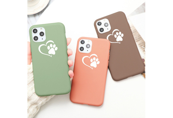 Cat Dog Paw Print Soft Cell Phone Shell Case Cover for Samsung