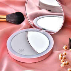 Compact, Foldable, Makeup Mirrors, led