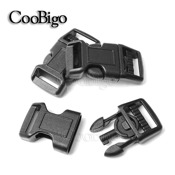 25pcs 5/8 Plastic Side Release Buckle With Key Locking Pin For Outdoor  Tactical Backpack Strap Paracord Bracelet Bag Parts