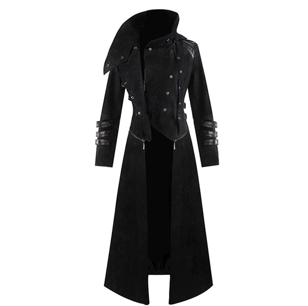 black trench coat with hood