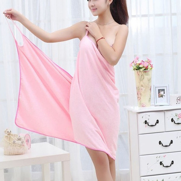 Bath Wearable Towel Dress Women's Lady Fast Drying Beach Spa Magical Nightwear S 