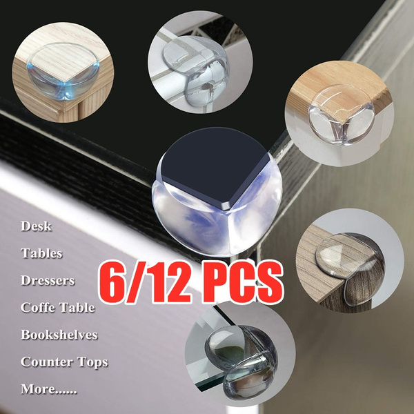 6/12PCS Corner Protectors Transparent Table Corner Covers Furniture