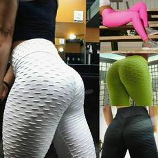 New Women Ruched Push Up Leggings High Waist Gym Yoga Pants Sports Scrunch Trousers