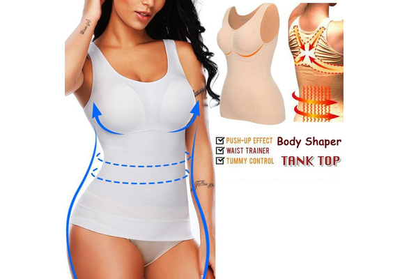 Slimming Tank Tops for Women Tummy Control Cami Shaper with Built