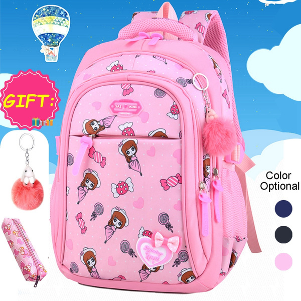 light pink school backpack