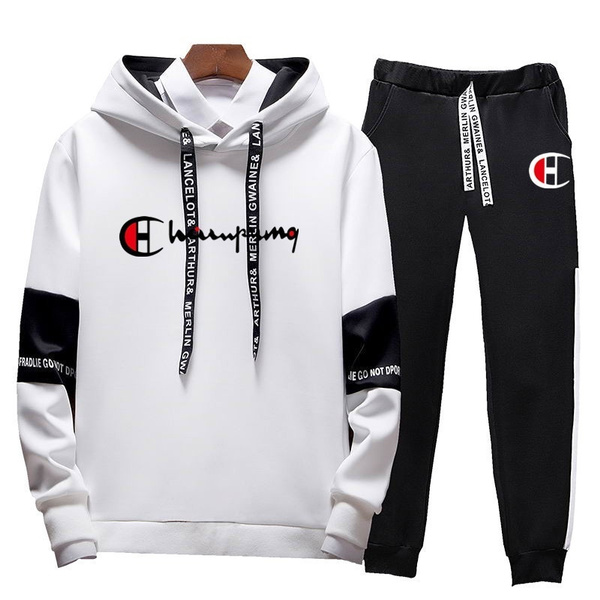Mens Women Tracksuits Jogging Suits Sports Wear Fashion Hoodie Set Trending Track Suits Hoodies Sweatpants Black Print Wish