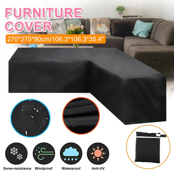 Waterproof L Shape Corner Outdoor Sofa Cover Rattan Patio Garden Furniture Protective All Purpose Dust Covers Wish Waterproof L Shape Corner Outdoor Sofa, Outdoor Sofa Cover L Shape