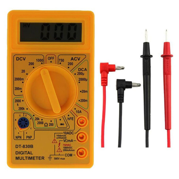 Dt830b Digital Multimeter: 750/1000v Voltmeter Ammeter Ohm Tester