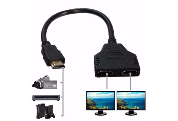 FYL 1080P HDMI 1 Male To Dual HDMI 2 Female Y Splitter Cable Adapter for HDTV LCD TV FYL 1080P HDMI 1 Male To Dual HDMI 2 Female Y Splitter Cable Adapter for HDTV LCD TV