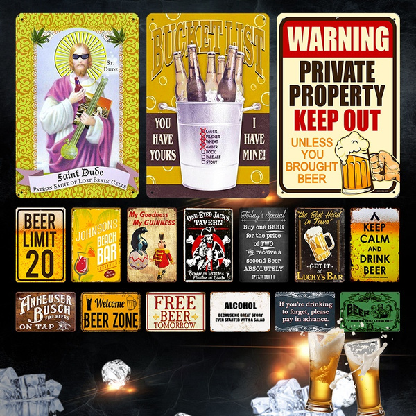 Sarcasm Vintage Wall Decor w/Funny Quote, Unique Metal Wall Decor for Home, Bar, Diner, or Pub 12x8 in. Metal Tin Signs, Fun Kitchen Decor, Funny Bar Signs, Vintage Kitchen Signs