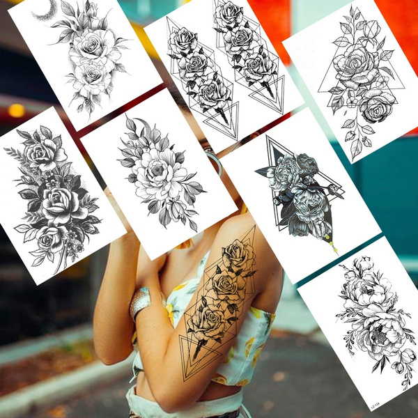 Supperb Temporary Tattoos - Pink lotus Tribal Temporary Tattoo Tattoos –  supperbtattoo