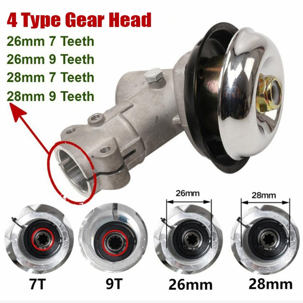 26mm Gearbox Gear Head Gearhead For Lawn Mower Trimmer Brush Cutter Tools 