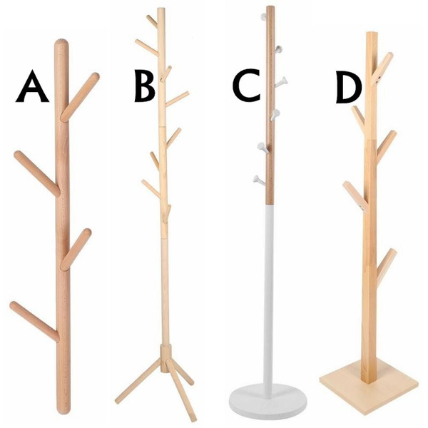 High Grade Wooden Tree Coat Rack Stand Super Easy Assembly Free Standing Coat Rack Hallway Entryway Coat Hanger Stand For Clothes Suits Accessories Wish