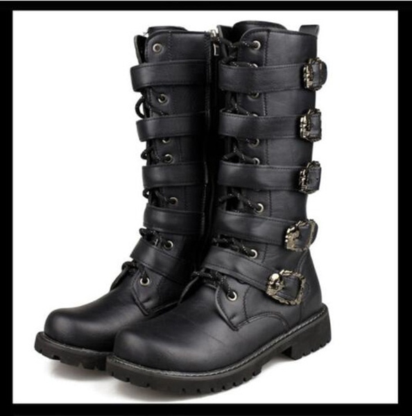 Long best sale combat boots