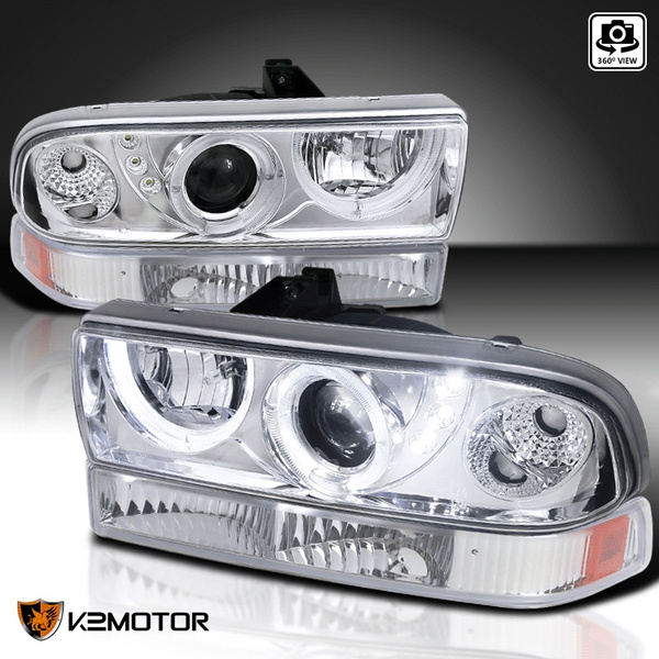 Fits 1998-2004 Chevy S10 Blazer Clear LED Halo Projector