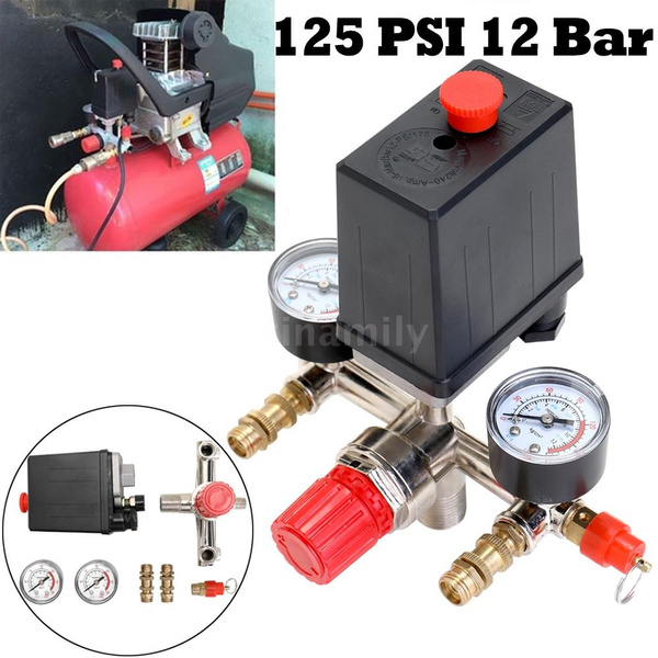 125PSI 12 Bar Small Air Compressor Pressure Switch Control Adjustable Valve V0G0 