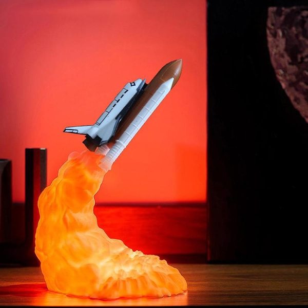 3D Print Space Shuttle Lamp Night Light for Space Fans Moon Lamp Rocket Lamp 
