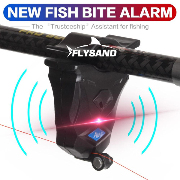 Black LED Light Electronic Fish Bite Sound Alarm Bell Fishing FR Neu On W1E7 