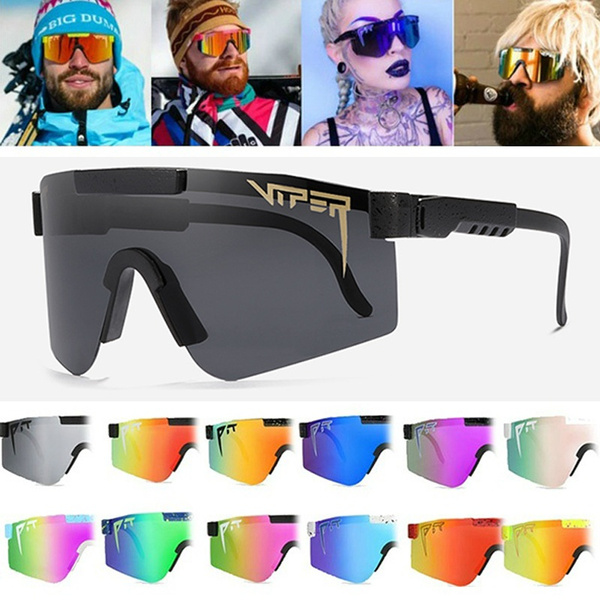 New Cycling Glasses Men Women Oversized Mirrored Riding Bicycle Sunglasses  Polarized TR90
