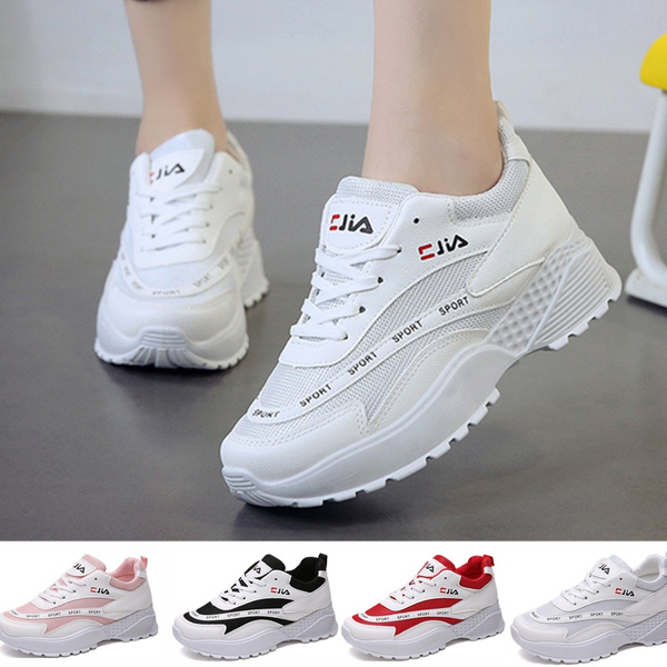 Buy Womens Chunky Platform Fashion Sneakers White Online in India - Etsy