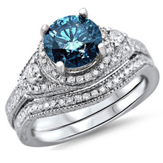 Wedding, DIAMOND, wedding ring, 925 silver rings