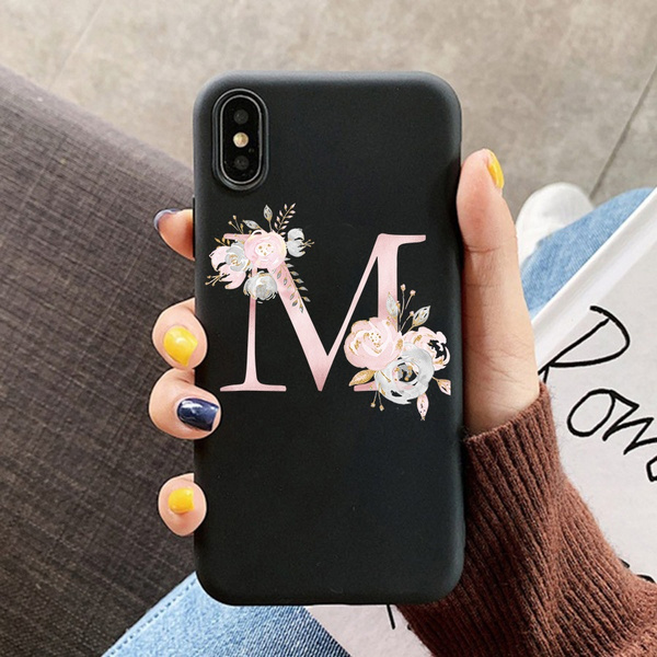 Fashion Rose Gold 26 Letters Phone Case for Iphone 8 8plus IPhone X Iphone 6 6S Plus 7 7 Plus IPhone 11 11 Pro Case Black IPhone Case