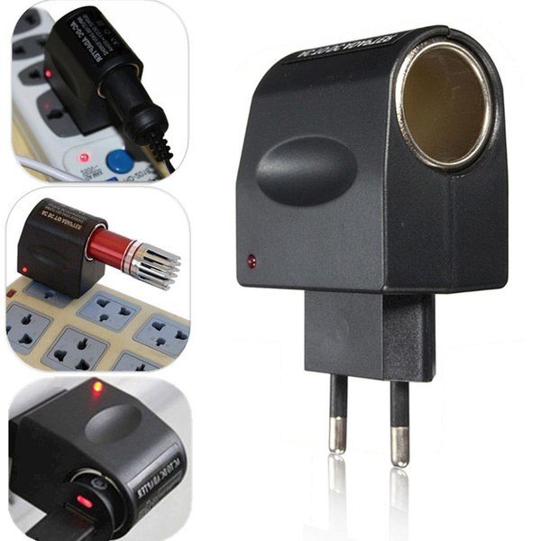 Car Cigarette Lighter Adapter Socket Converter 110V 220V AC Power