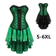 Green Corset, Plus Size, Lace, plus size dress