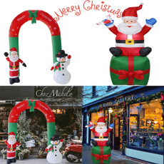 navidad, Christmas, santaclausdecoration, inflatablearchornament