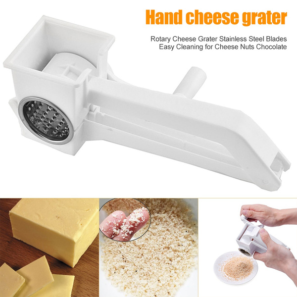 Rotary Cheese Grater Stainless Steel Blades Easy Cleaning for Cheese Nuts  Chocolate