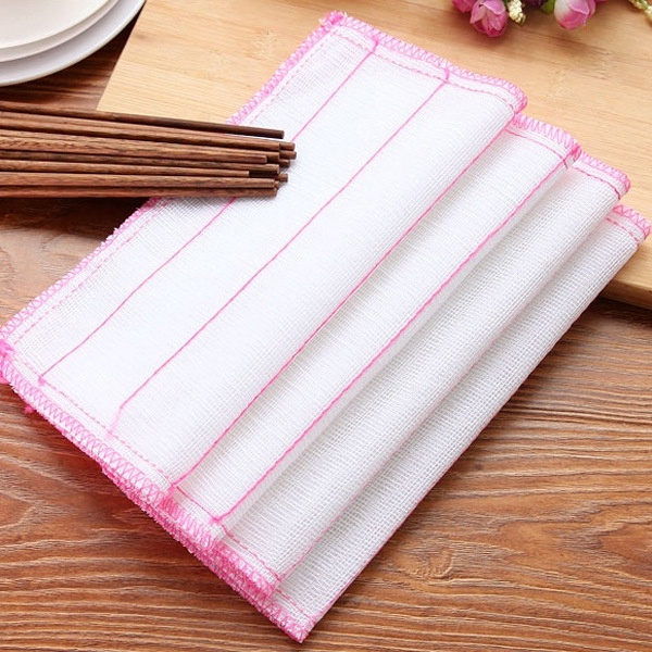 Pink Fiber Dishcloth, Kitchen Cleaning Cloth