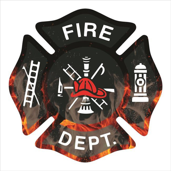 Precision Metal Art FIREFIGHTER-18BADGE 18 in. Patriotic Firefighter ...